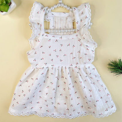 Ozzie - Cherry Print Short Sleeve Pet Dress