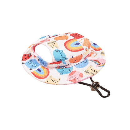 Back view of Ozzie printed dog bucket hat showing adjustable strap