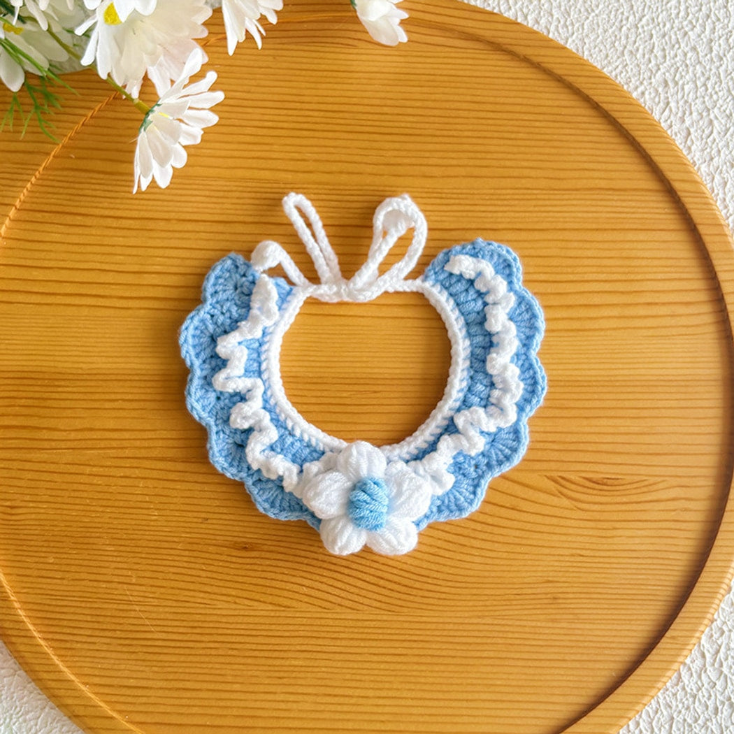 Mokka - Floral Crochet Style Pet Collar