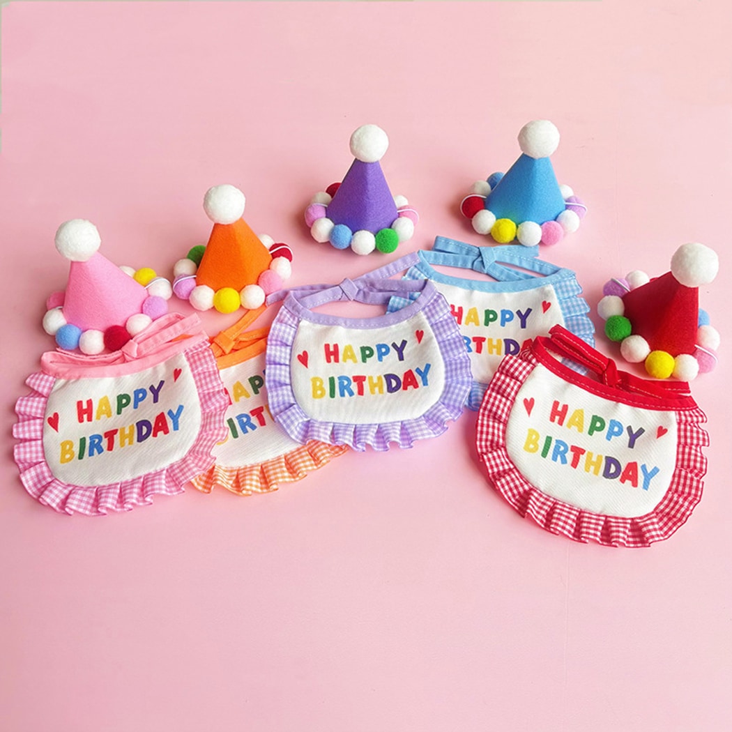 Mokka - Birthday Lettered Pet Party Bib and Hat