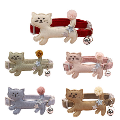 Mokka - Cute Cat Decoration Solid Pet Collar
