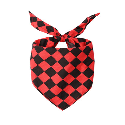 Furbud - Plaid Print Pet Triangle Bandana