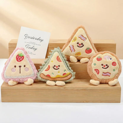 Petkin Pizza Slice Plush Dog Toy