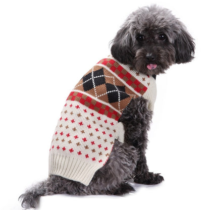 Ozzie - Plaid Pattern British Style Dog Sweater