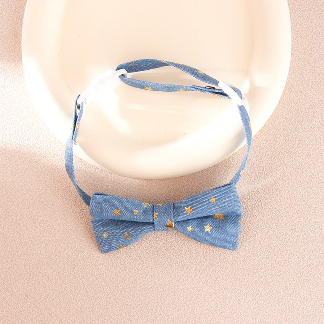 Mokka - Simple Style Star Pattern Bow Cat Collar