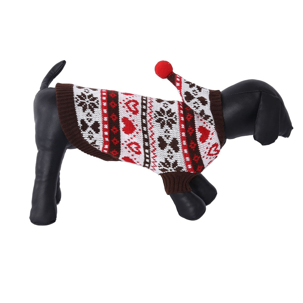 Ozzie - Princess Style Heart Snowflake Dog Sweater
