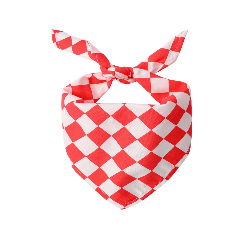 Furbud - Plaid Print Pet Triangle Bandana