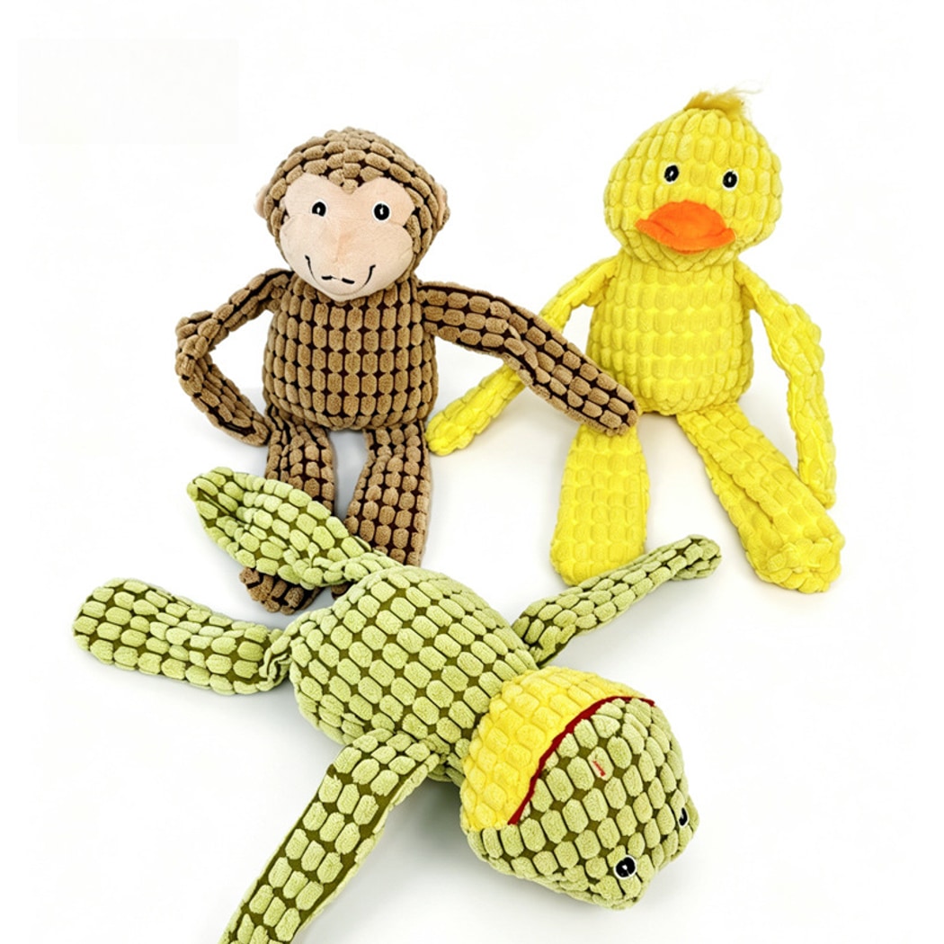 Petkin - Cute Animal Shaped Plush Dog Toy