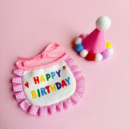 Mokka - Birthday Lettered Pet Party Bib and Hat