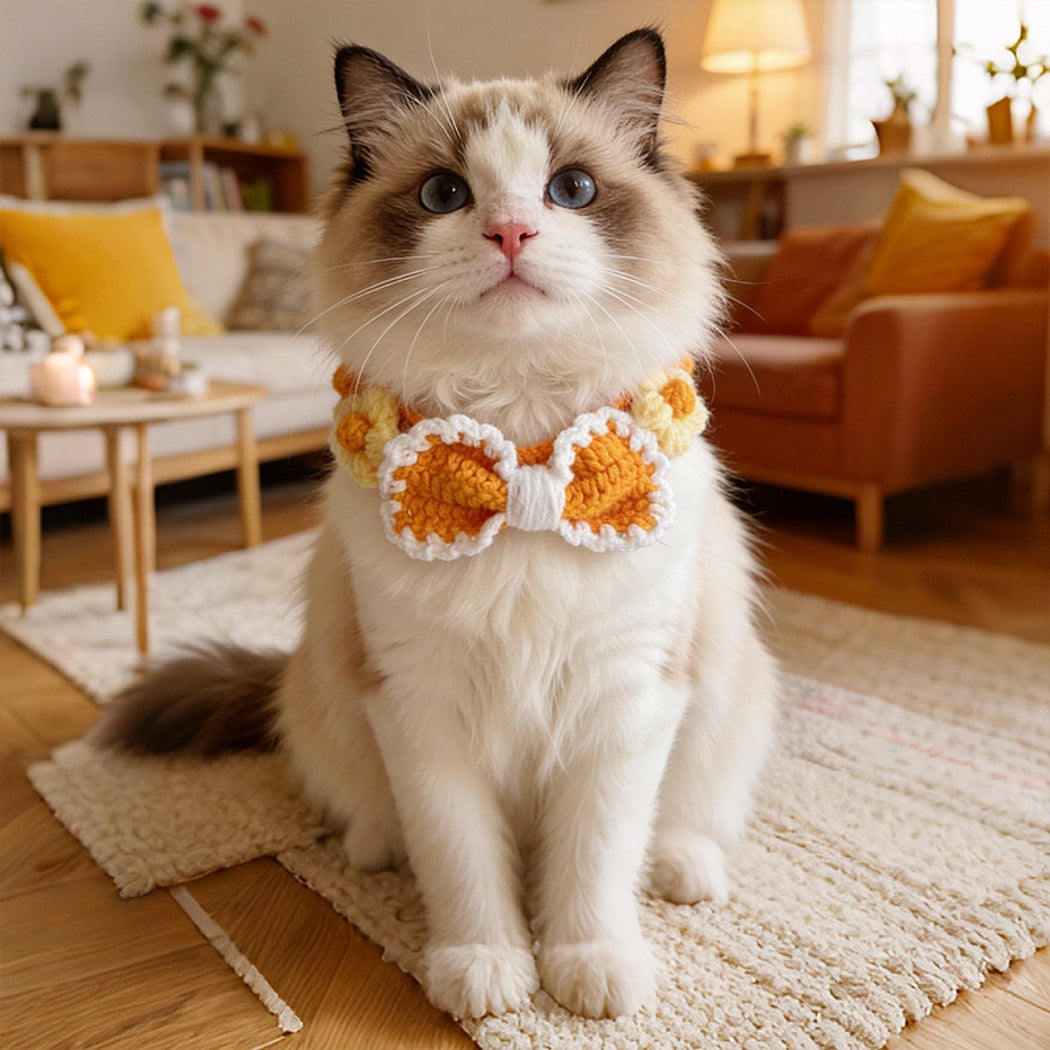 Mokka - Flower Detail Decorative Cat Collar