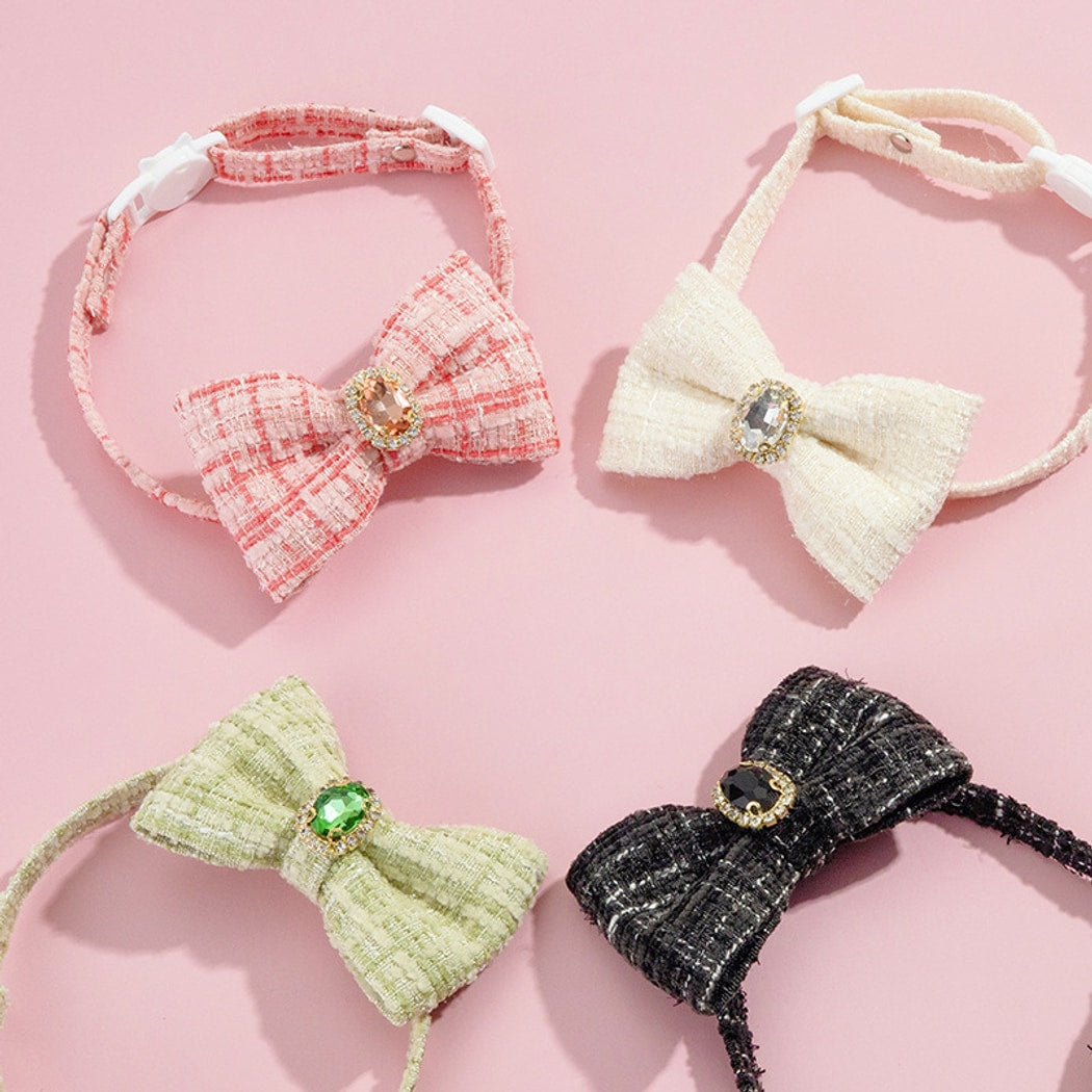 Mokka - Princess Style Plaid Bowknot Cat Collar