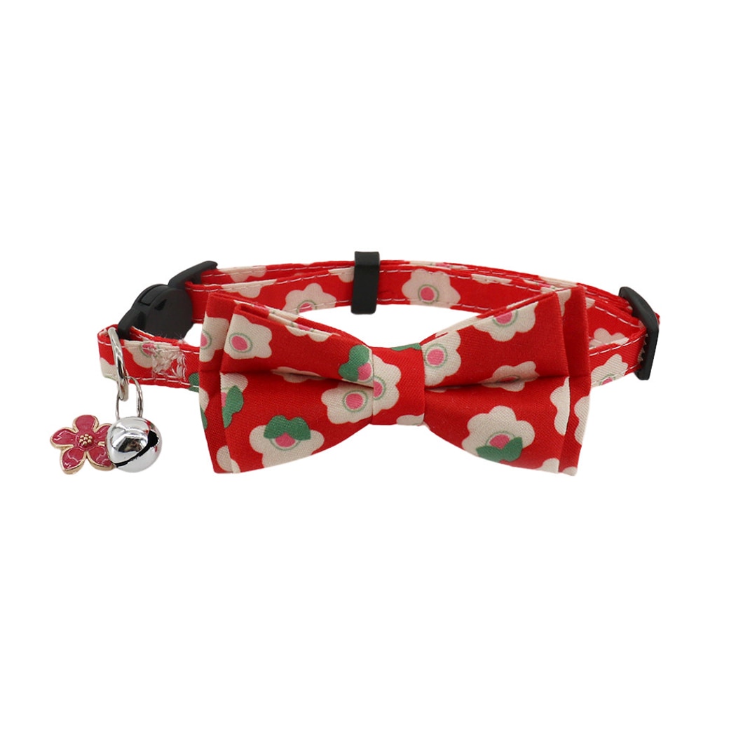 Mokka - Romantic Floral Bow Tie Cat Collar