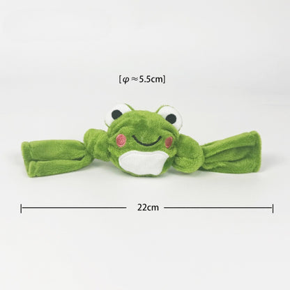 Side view of Petkin Animal Candy plush dog toy highlighting its soft texture