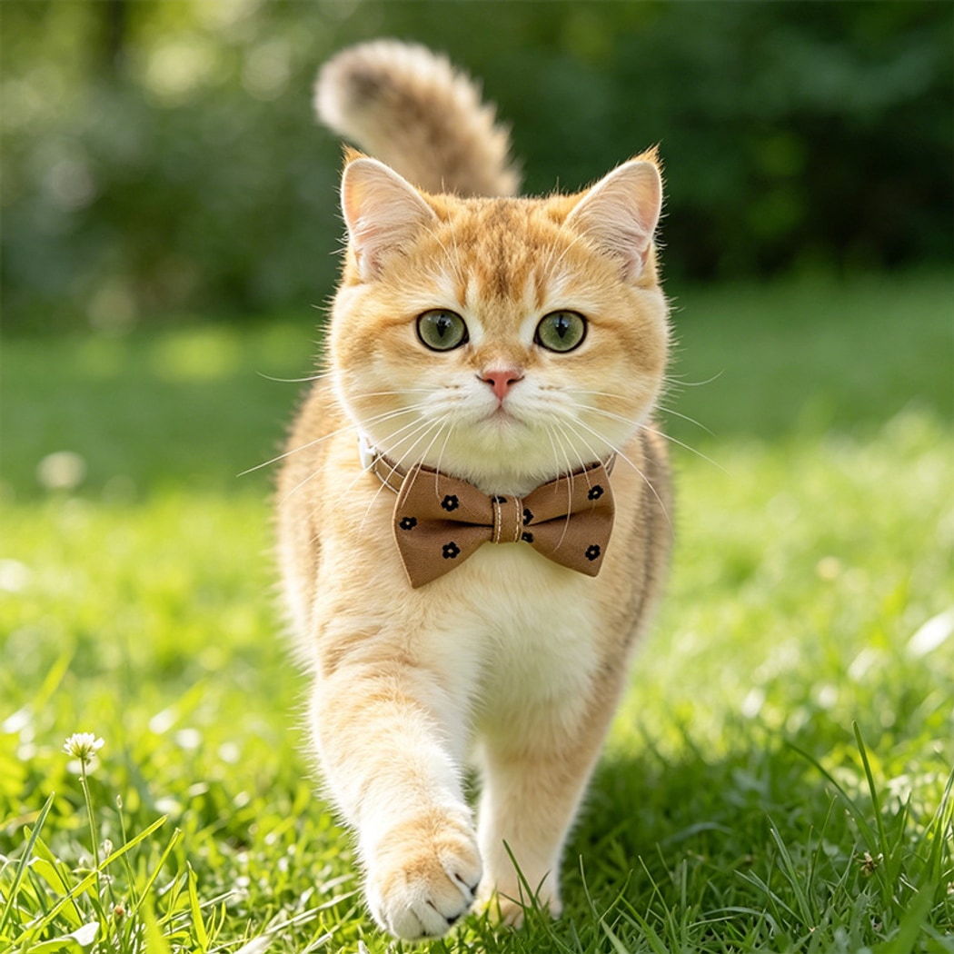 Mokka - British Style Bow Tie Adjustable Cat Collar