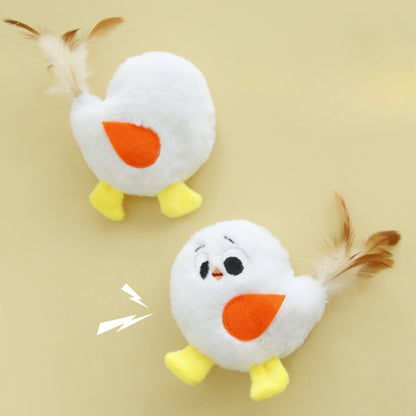 Moo - Plush Bird Toy with Feather Tail