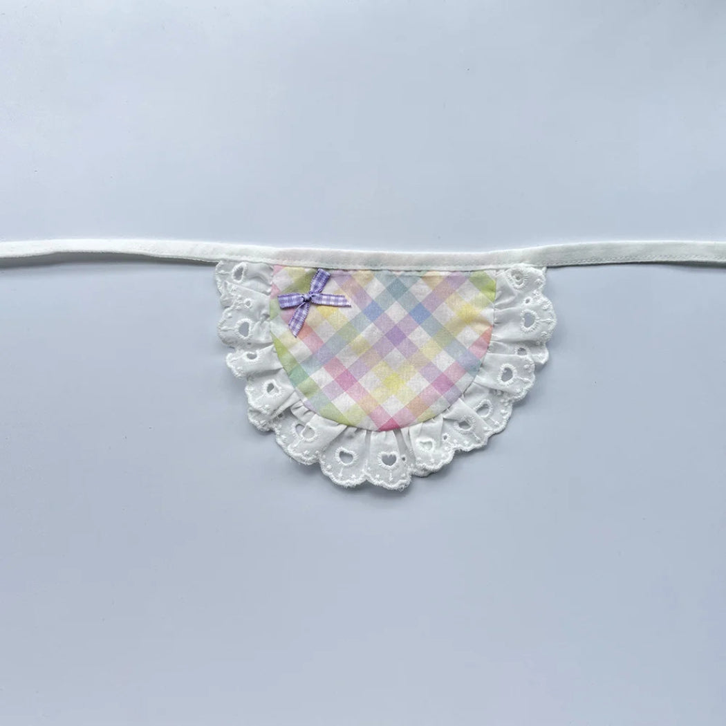 Mokka - Pastel Plaid Panel Cat Neckwear