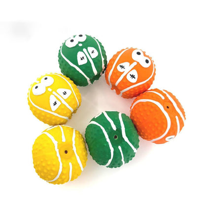Petkin – Funny Face Squeaky Ball Trio