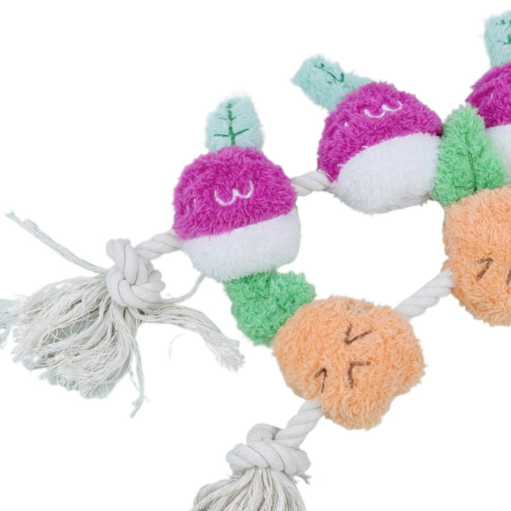 Petkin - Plush Vegetable Rope Dog Toy