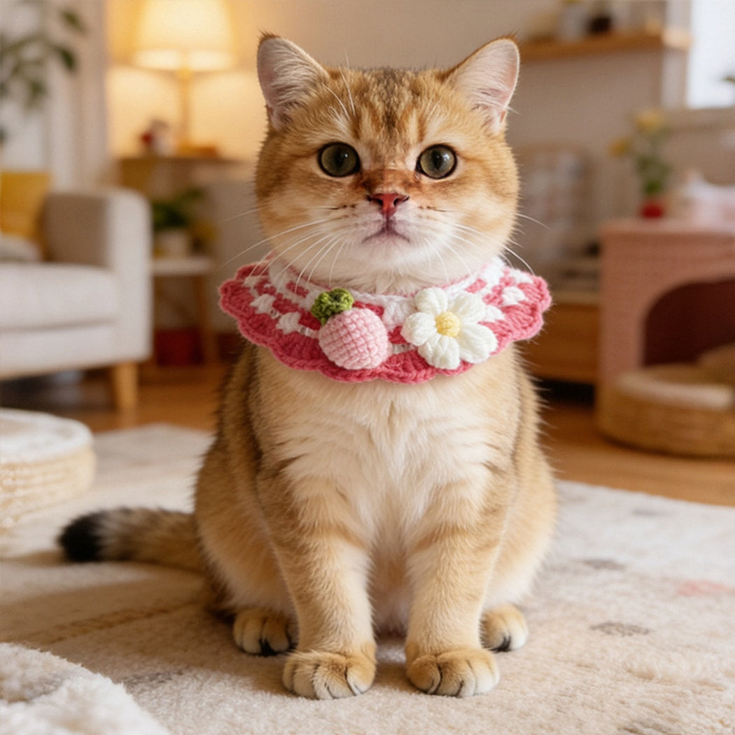 Mokka - Decorative Knit Look Pet Collar