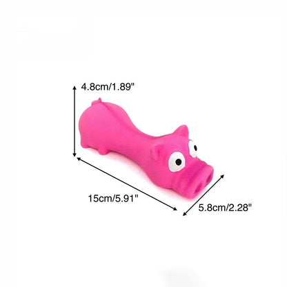 Petkin - Squeaky Dog Toy | Funny Animal Chew Toy | Durable Rubber Pet Toy | Pig Giraffe Dog