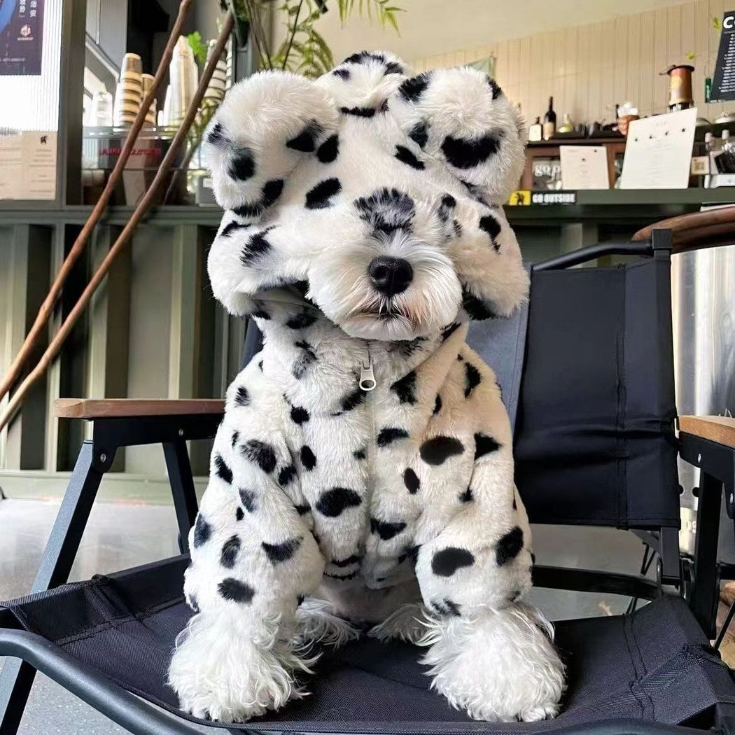Ozzie - Spot Print Hooded Pet Coat