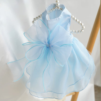 Ozzie - Elegant Layered Bow Detail Pet Formal Dress