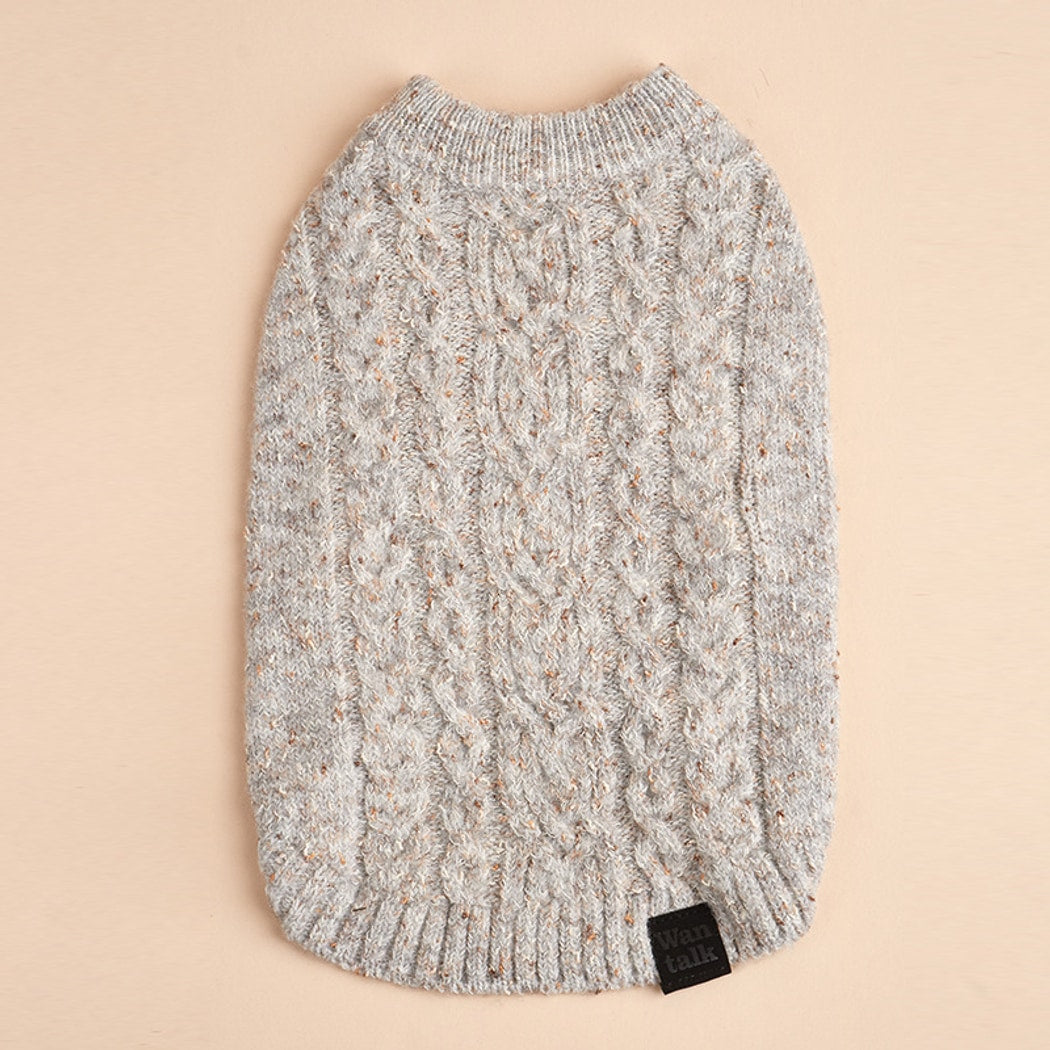 Ozzie - Speckled Ear Cutout Dog Pullover Sweater