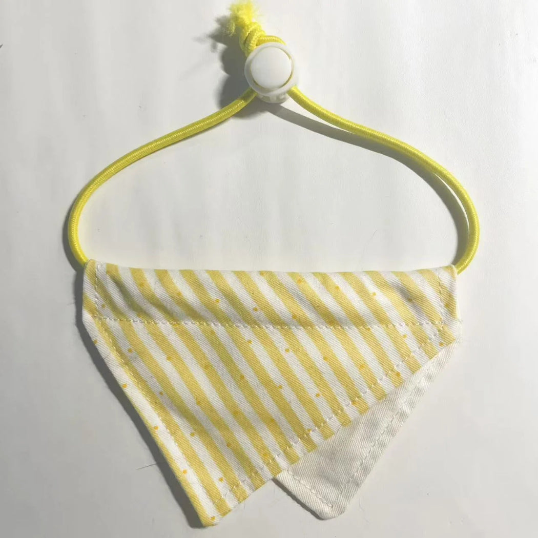 Mokka - Fresh Stripe Panel Bib Pet Neckwear