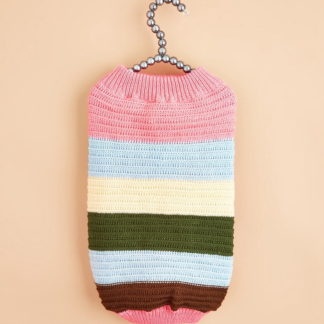 Ozzie - Striped Knit-Style Pet Pullover Dog Sweater
