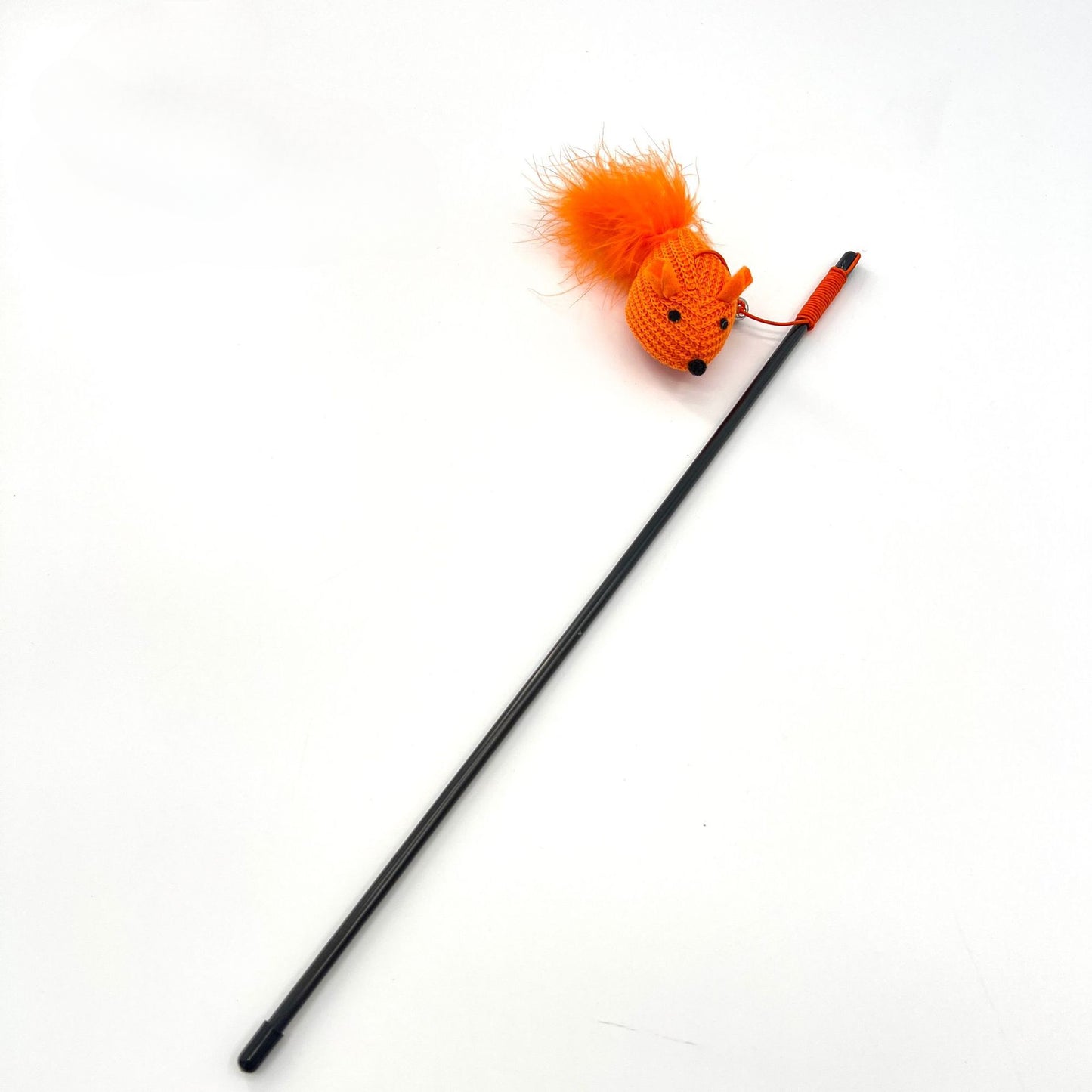 Moo - Interactive Feather Mouse Teaser Wand for Cats