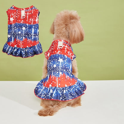 Ozzie - Ruffle Colorful Party Print Pet Dress