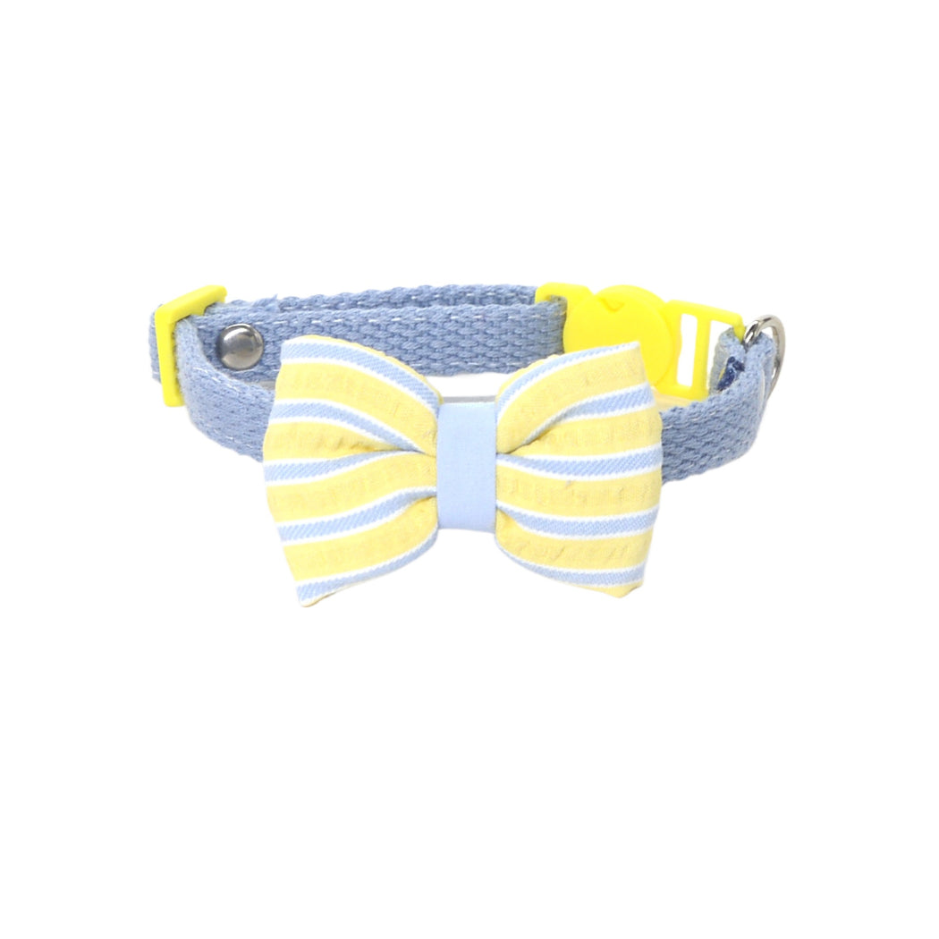 Mokka - Striped Bow Breakaway Cat Collar