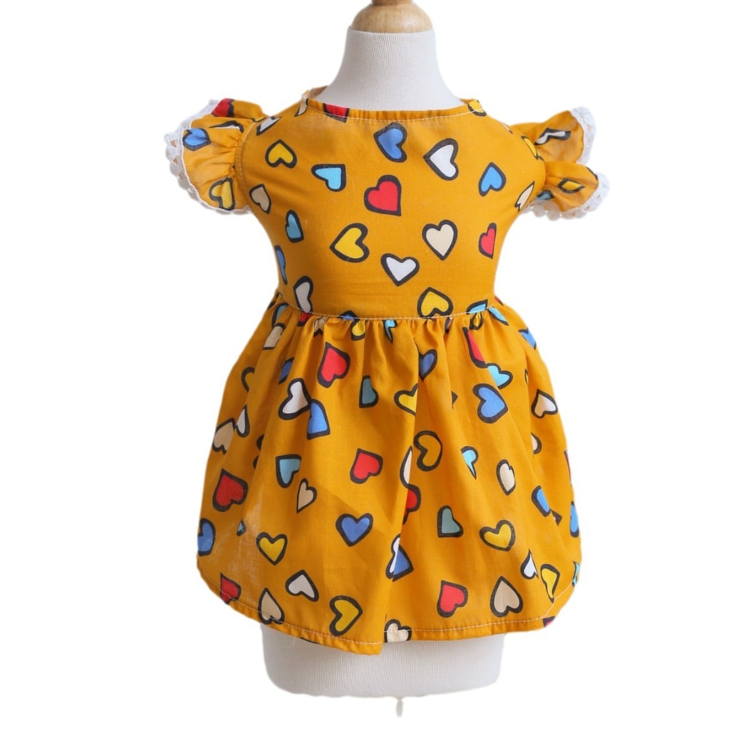 Ozzie - Colorful Heart Print Casual Dress for Pets