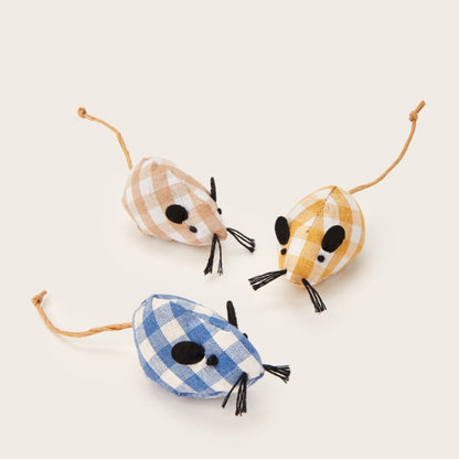 Moo - Classic Plaid Mouse Cat Plush Toy