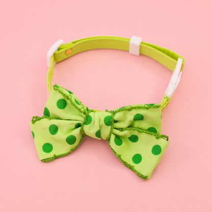 Mokka - Polka Dot Bow Bell Cat Collar