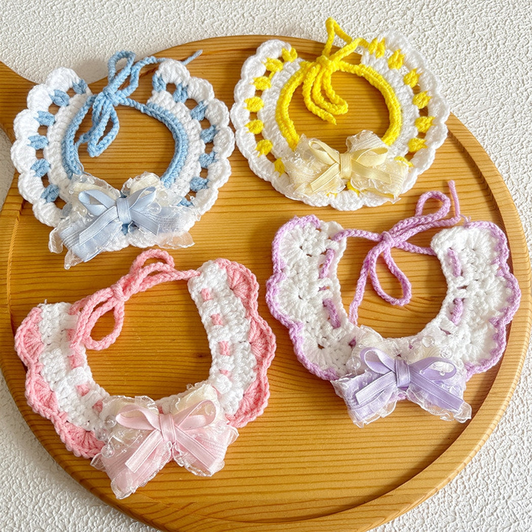 Mokka - Princess Style Lace Bow Cat Collar