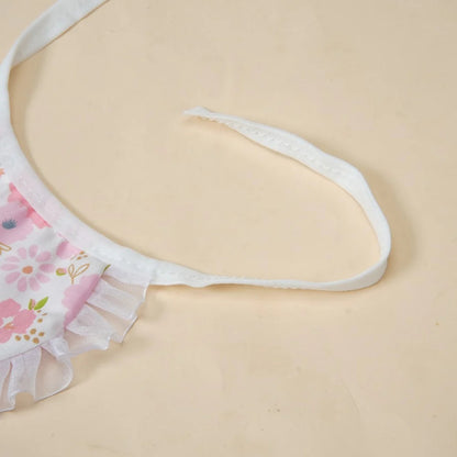 Mokka - Ditsy Floral Ruffle Cat Bib