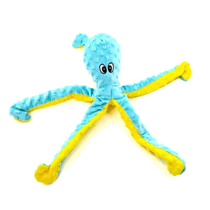 Petkin - Plush Octopus Dog Toy | Crinkle & Squeaky Pet Toy | Soft Interactive Tug Toy