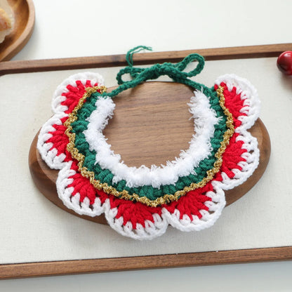 Mokka - Christmas Crochet Layered Pet Collar