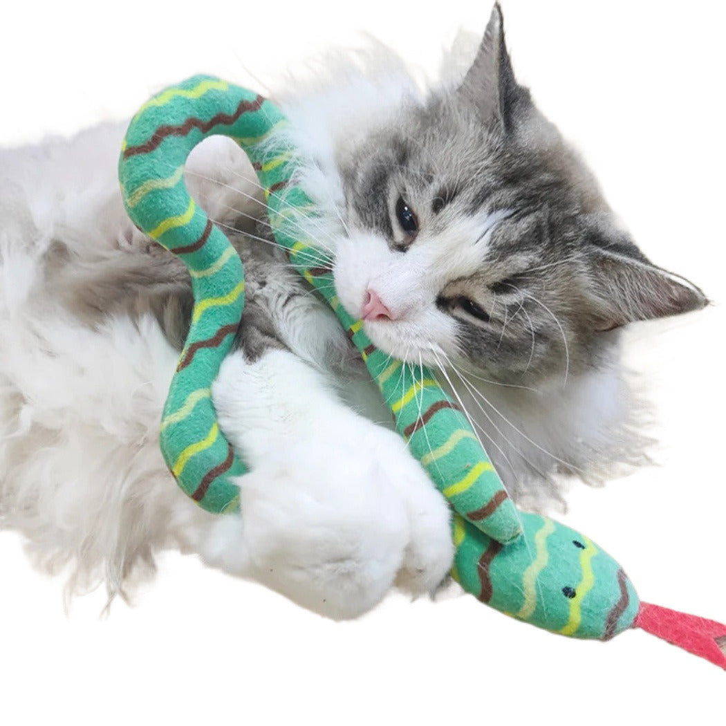 Moo - Snake-Shaped Plush Cat Toy