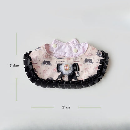 Back view of pink baby neck bib showing adjustable snap closure