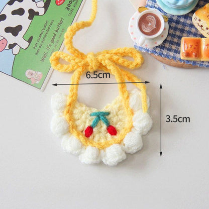 Mokka - Tie-Strap Crochet Pet Bib