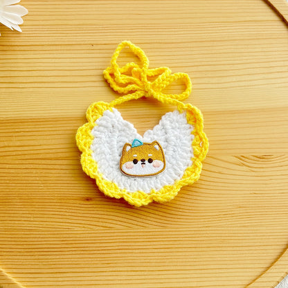 Mokka - Cartoon Animal Crochet Cat Bib