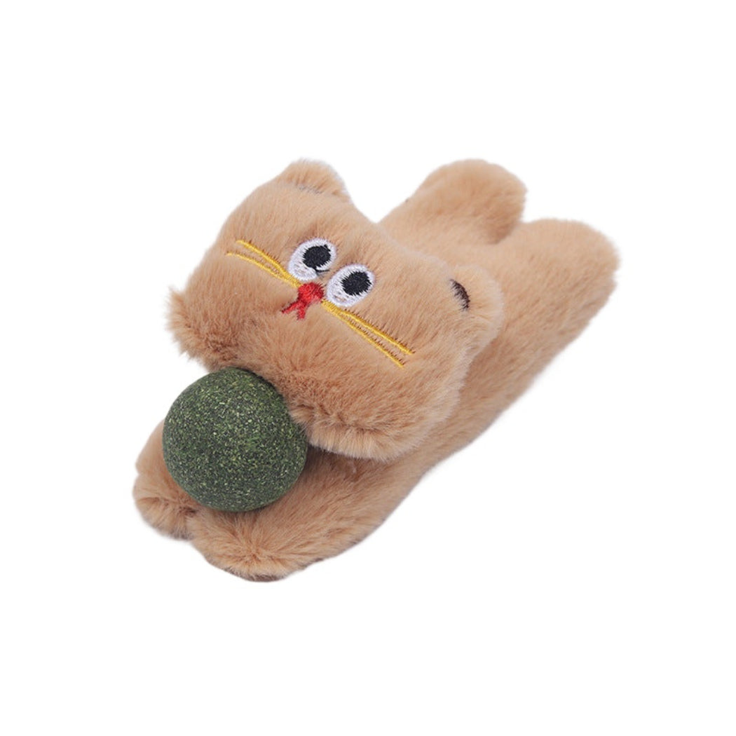 Moo - Fuzzy Cat-Shaped Plush Cat Toy