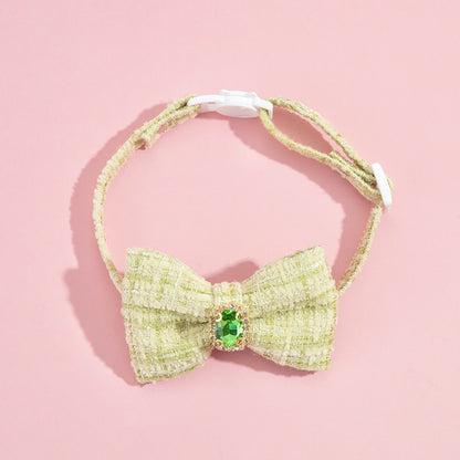Mokka - Princess Style Plaid Bowknot Cat Collar