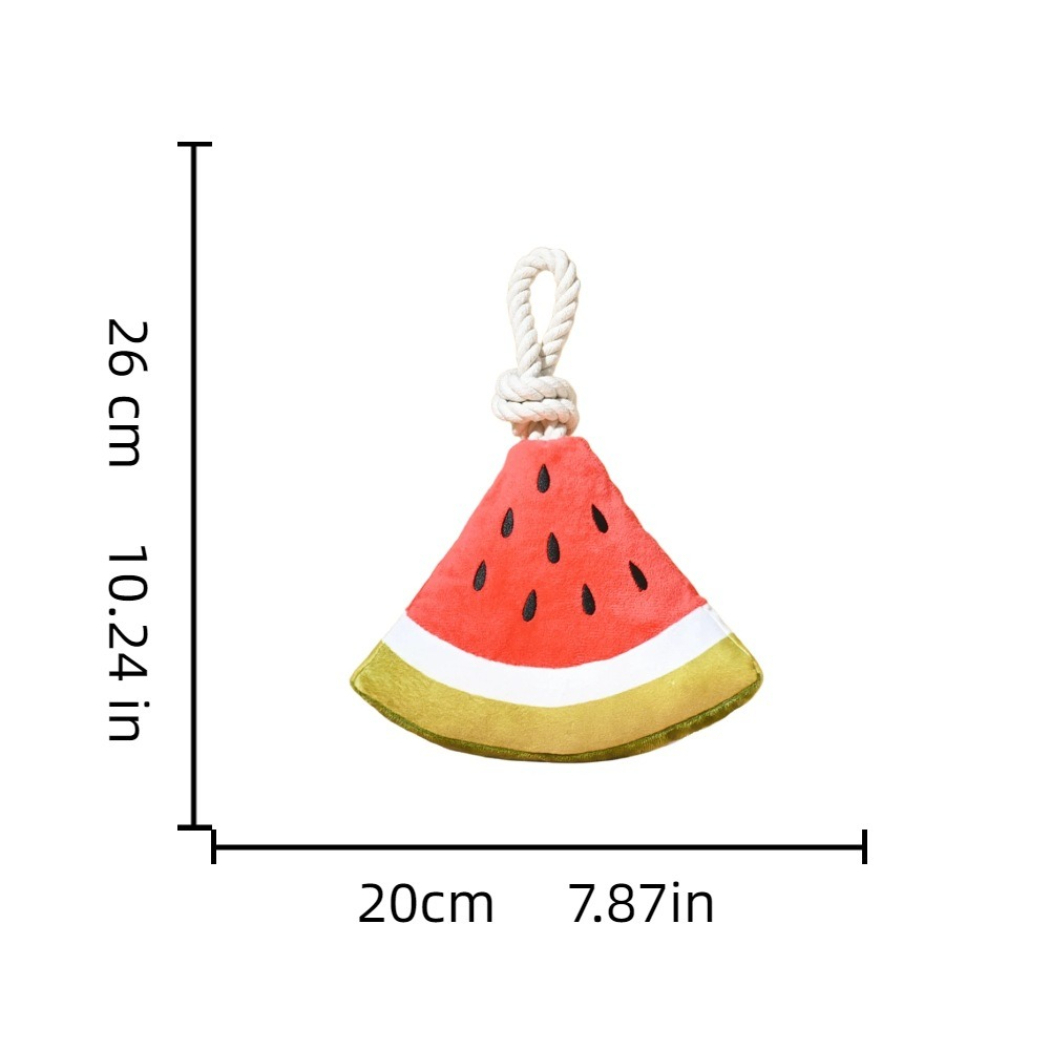 Petkin - Watermelon Rope Plush Dog Toy