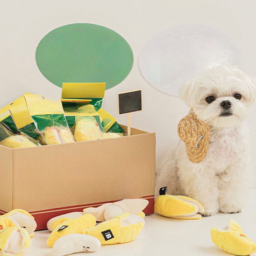 Petkin - Banana Shape Plush Toy for Dogs Toy
