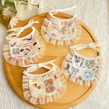 Mokka - Cute Ruffle Trim Pet Bib