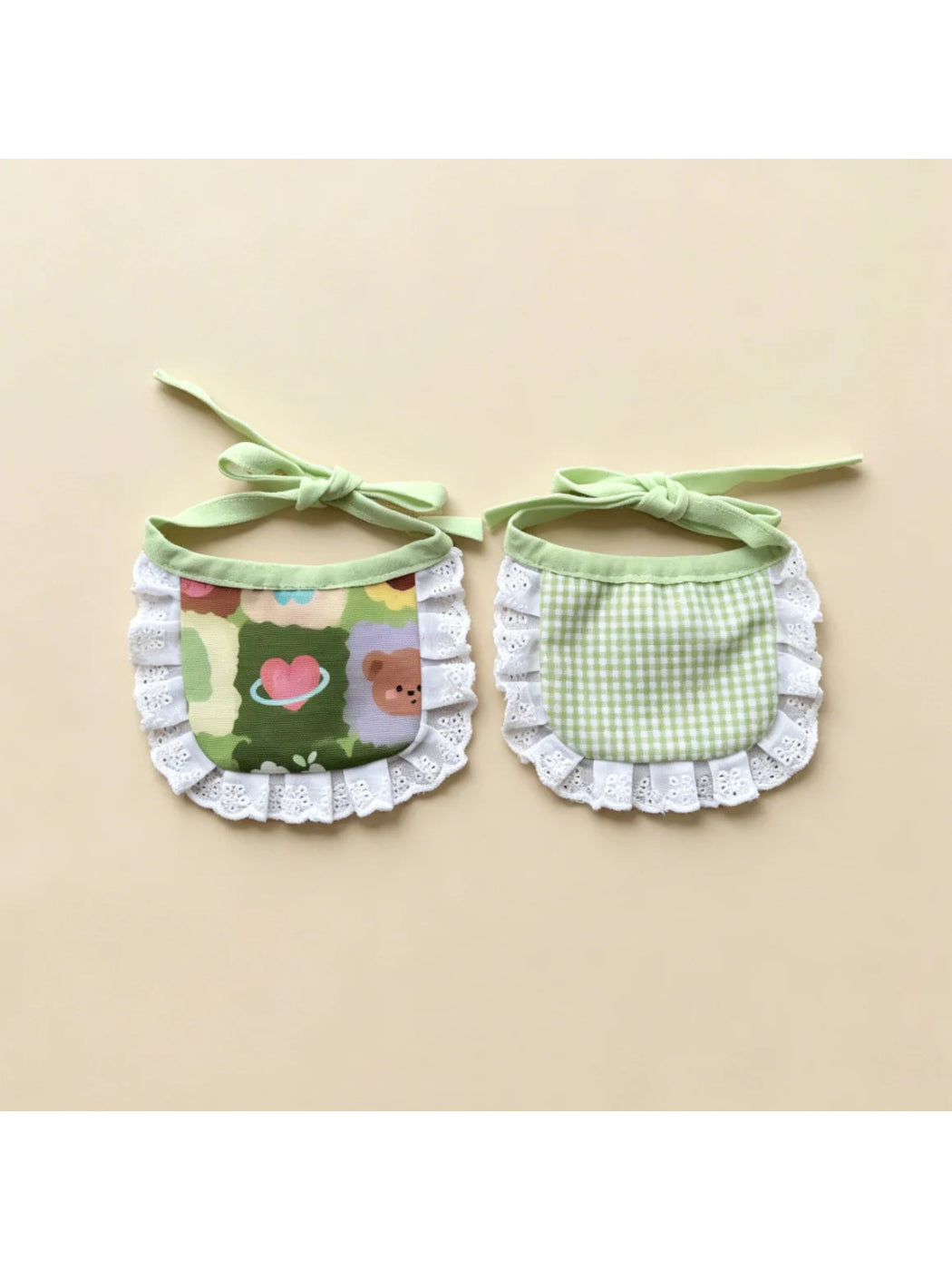 Mokka - Patterned Eyelet-Lace Ruffle Cat Neckwear