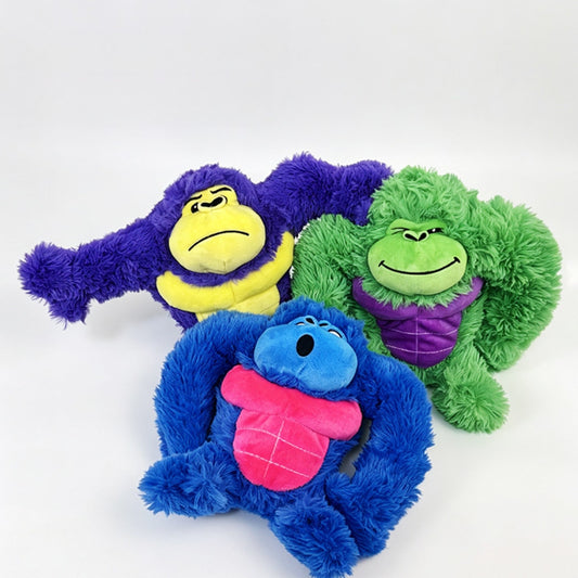 Petkin - Plush Gorilla Shaped Dog Squeaky Toy